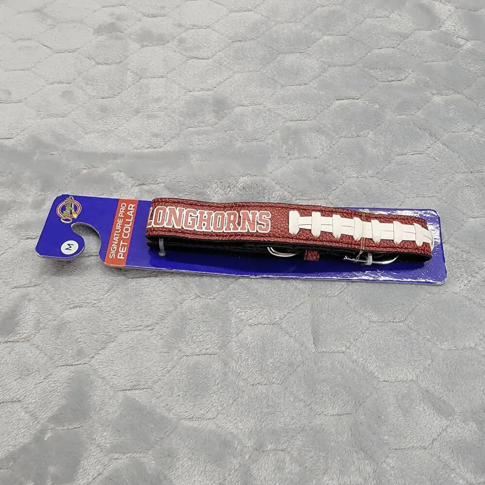 Texas Longhorns Pets First Signature Pro Football Pet Collar Dog Size Medium M
